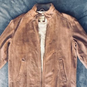 Jos. A. Bank brown leather jacket (new)